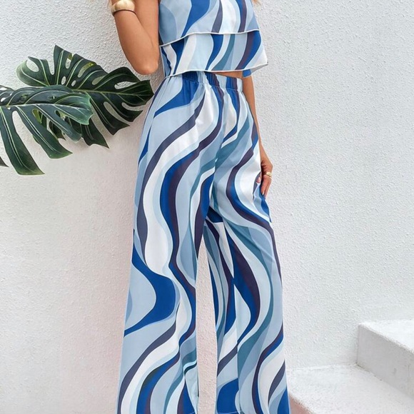 Frenchy Striped Cami Top & Wide Leg Pants *NEW* - Picture 4 of 7